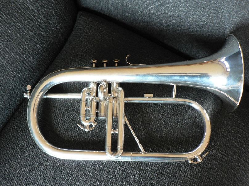 a silver flugelhorn