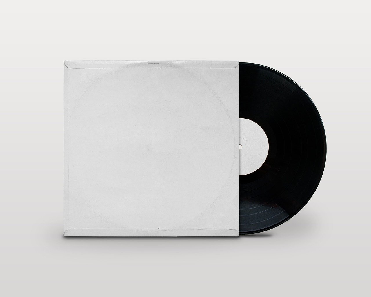 vinyl record with white cover