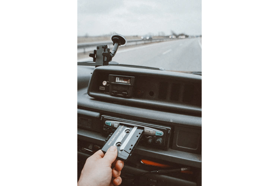 listening to music in the car