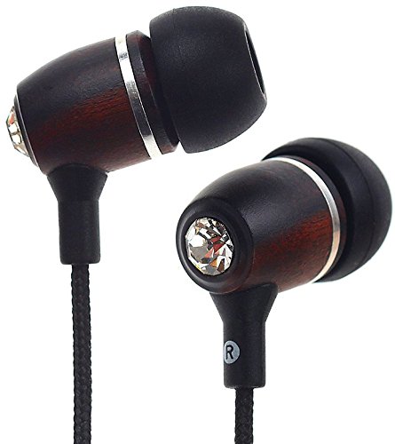 Symphonized NRG BLING Premium Genuine Wood In-ear Noise-isolating Headphones Best Sound Quality Earbuds Under 30