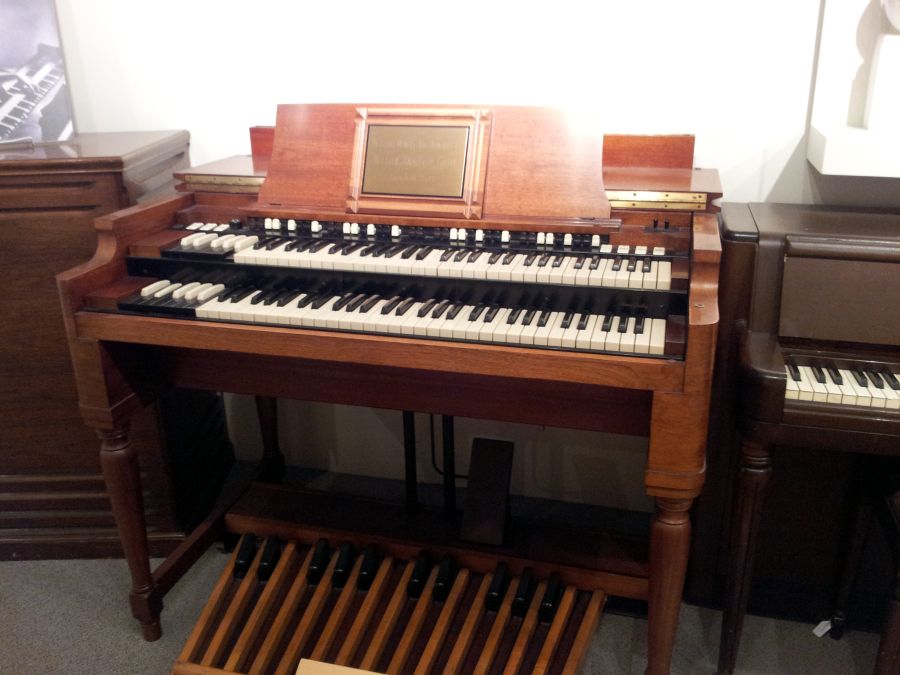 A B-3 Hammond organ, the most popular model of the instrument