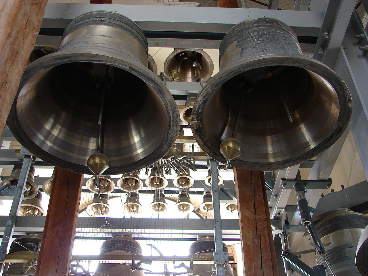 A photo of the carillon bells in St. Petersburg